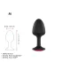 Dorcel - plug anal com pedra rosa - tamanho M - preto