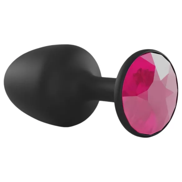 Dorcel - plug anal com pedra rosa - tamanho M - preto