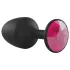 Dorcel - plug anal com pedra rosa - tamanho M - preto