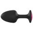 Plug Anal Geisha Ruby M - Preto com Pedra Rosa