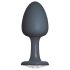 Plug Anal Geisha Diamond L - Preto com Pedra Branca