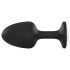 Plug Anal Geisha Diamond L - Preto com Pedra Branca