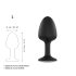 Plug Anal Geisha Diamond L - Preto com Pedra Branca