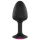 Plug Anal com Pedra Rosa (preto)