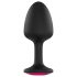Plug Geisha Ruby L - Preto com pedra rosa