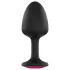 Plug Anal com Pedra Rosa (preto)