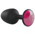 Plug Geisha Ruby L - Preto com pedra rosa
