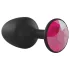 Plug Anal com Pedra Rosa (preto)