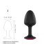 Plug Anal com Pedra Rosa (preto)
