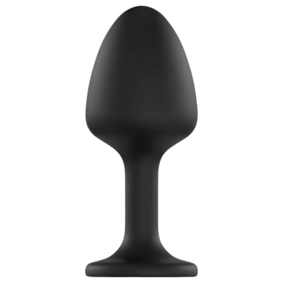Plug Anal Diamante Geisha XL - Preta com Pedra Branca