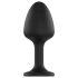 Plug Anal Diamante Geisha XL - Preta com Pedra Branca