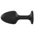 Plug Anal Diamante Geisha XL - Preta com Pedra Branca