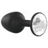 Plug Anal Diamante Geisha XL - Preta com Pedra Branca