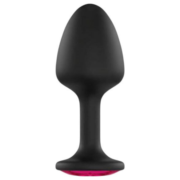 Plug Geisha com Ruby XL - Joia Anal Rosa (Preto)