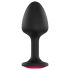 Plug Geisha com Ruby XL - Joia Anal Rosa (Preto)