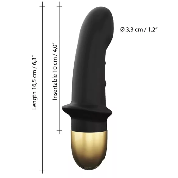 Dorcel Mini Lover 2.0 - vibrador recarregável ponto-G (preto-dourado)
