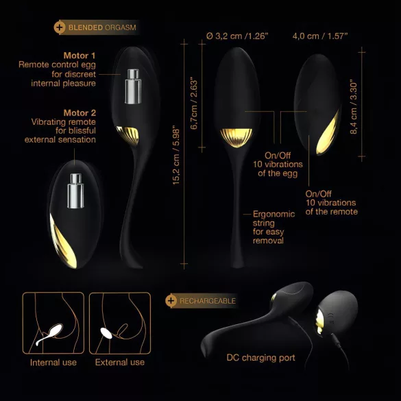 Dorcel Secret Orgasm - ovo vibrante (preto)