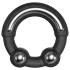 Dorcel Stronger Ring - anel peniano com inserto metálico - silicone preto