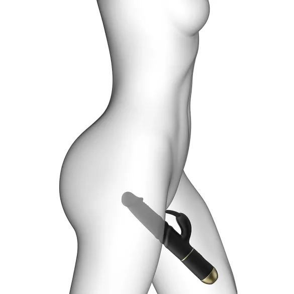 Dorcel - vibrador rabbit com função de impulso e estimulador clitóris - preto