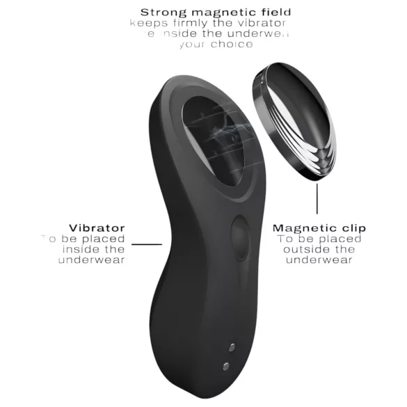 Vibrador discreto recarregável com controle remoto (preto)