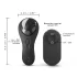 Vibrador discreto recarregável com controle remoto (preto)
