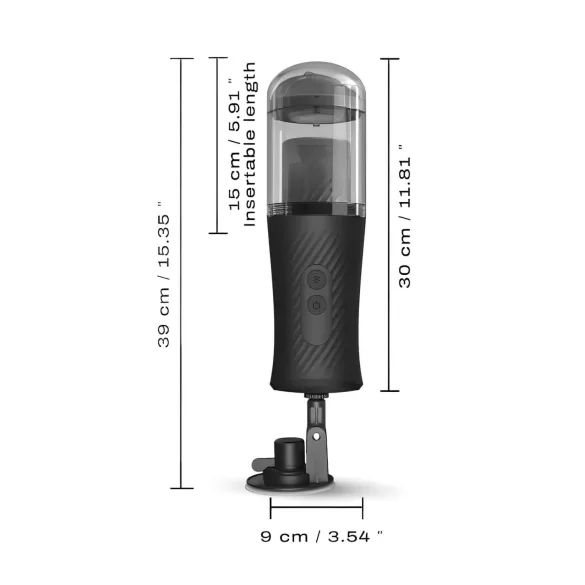Dorcel Thrust Blow - masturbador automático recarregável - preto
