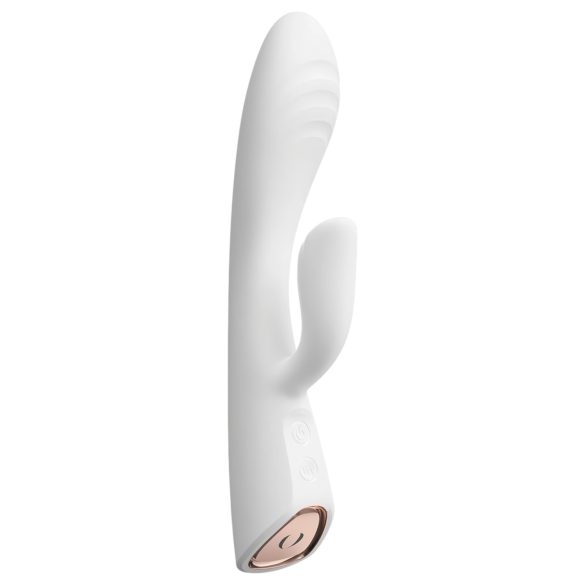 Dorcel Flexi Rabbit - Vibrador aquecedor com estimulador (branco)