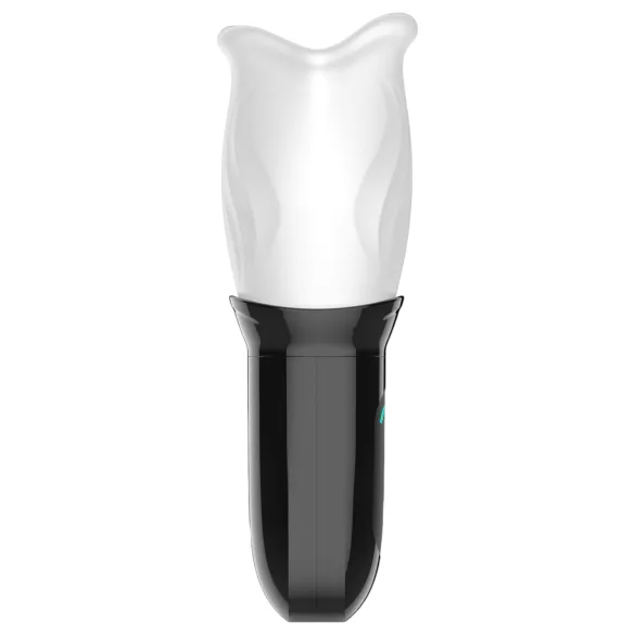 Funny Me First Class - masturbador boca giratória - silicone branco/preto