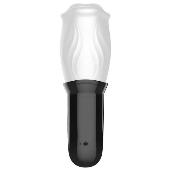 Funny Me First Class - masturbador boca giratória - silicone branco/preto