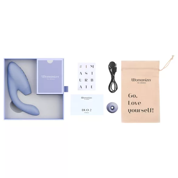 Womanizer Duo 2 - vibrador duplo ponto G e clitóris - silicone roxo