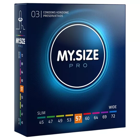 My.Size PRO - preservativo de tamanho personalizado - 57 mm (3 unid.)