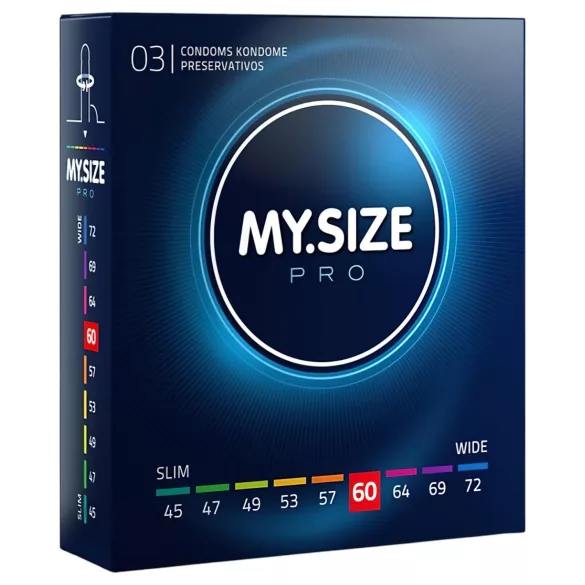 My.Size PRO - preservativo de tamanho personalizado - 60 mm (3 unid.)