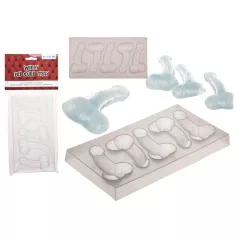 Forma para gelo em formato de pênis - transparente