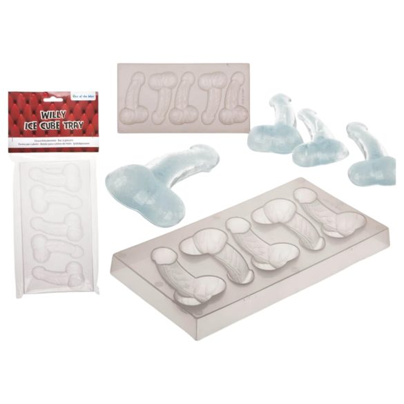 Forma de gelo em forma de pênis (transparente)