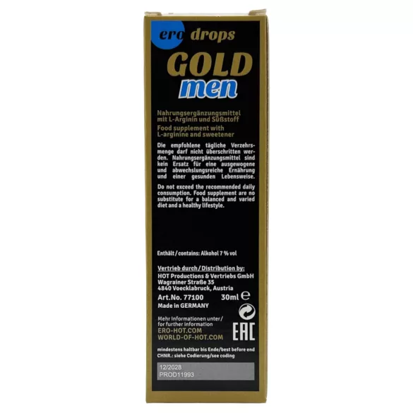HOT ero Gold Men Spanish Fly - gotas afrodisíacas para homens (30 ml)