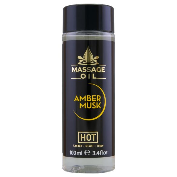 Óleo de Massagem HOT para Cuidados com a Pele - Âmbar e Almíscar (100ml)