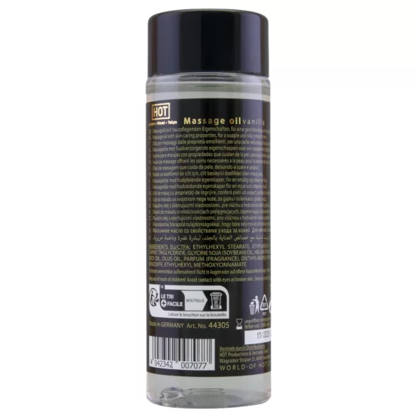 HOT - óleo de massagem corporal - baunilha - 100ml