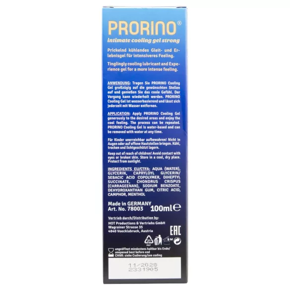 HOT Prorino - creme íntimo masculino efeito refrescante 100ml