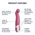 Satisfyer Hipopótamo Carinhoso - vibrador recarregável e à prova d'água (rosa)
