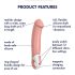 Satisfyer Master - vibrador à prova d'água recarregável (natural)