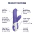 Satisfyer Magic Bunny - vibrador com estímulo clitoriano à prova d'água - azul