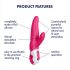 Satisfyer Mr. Rabbit - Vibrador impermeável com braço (rosa)