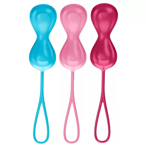 Satisfyer - kit bolas de pompoarismo com bolas internas móveis - 3 unidades