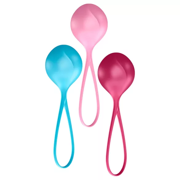 Satisfyer - bolas de pompoarismo - kit 3 peças