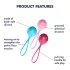 Satisfyer - bolas de pompoarismo - kit 3 peças