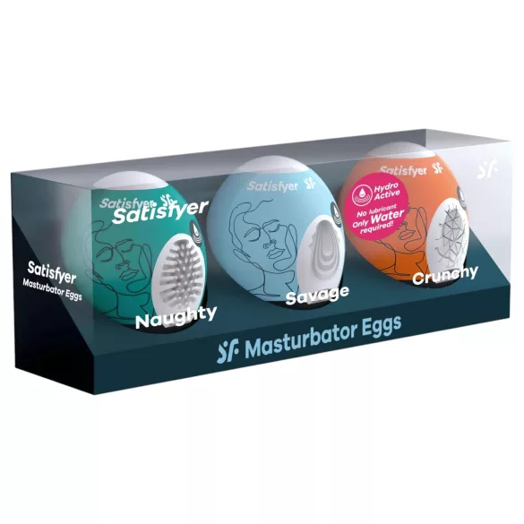 Satisfyer Egg NSC - masturbador masculino em formato ovo - kit com 3 unidades