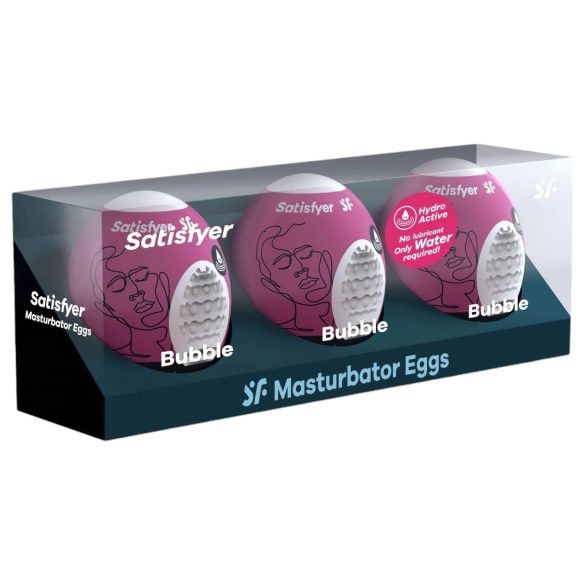 Satisfyer Egg Bubble - Masturbador em Forma de Ovo (3 unidades)