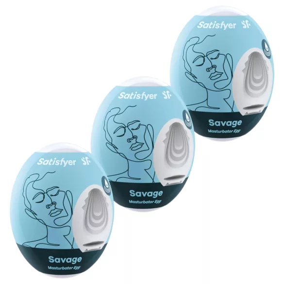 Satisfyer Egg Savage - masturbador masculino tipo ovo - kit com 3 unidades