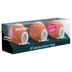 Satisfyer Egg Crunchy - masturbador ovo kit com 3 peças