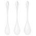 Satisfyer Yoni Power 1 - Conjunto de bolas ben wa brancas (3 peças)